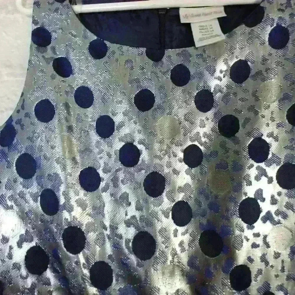 Blue Party Dress Girls Sz 14 - Picture 3 of 5